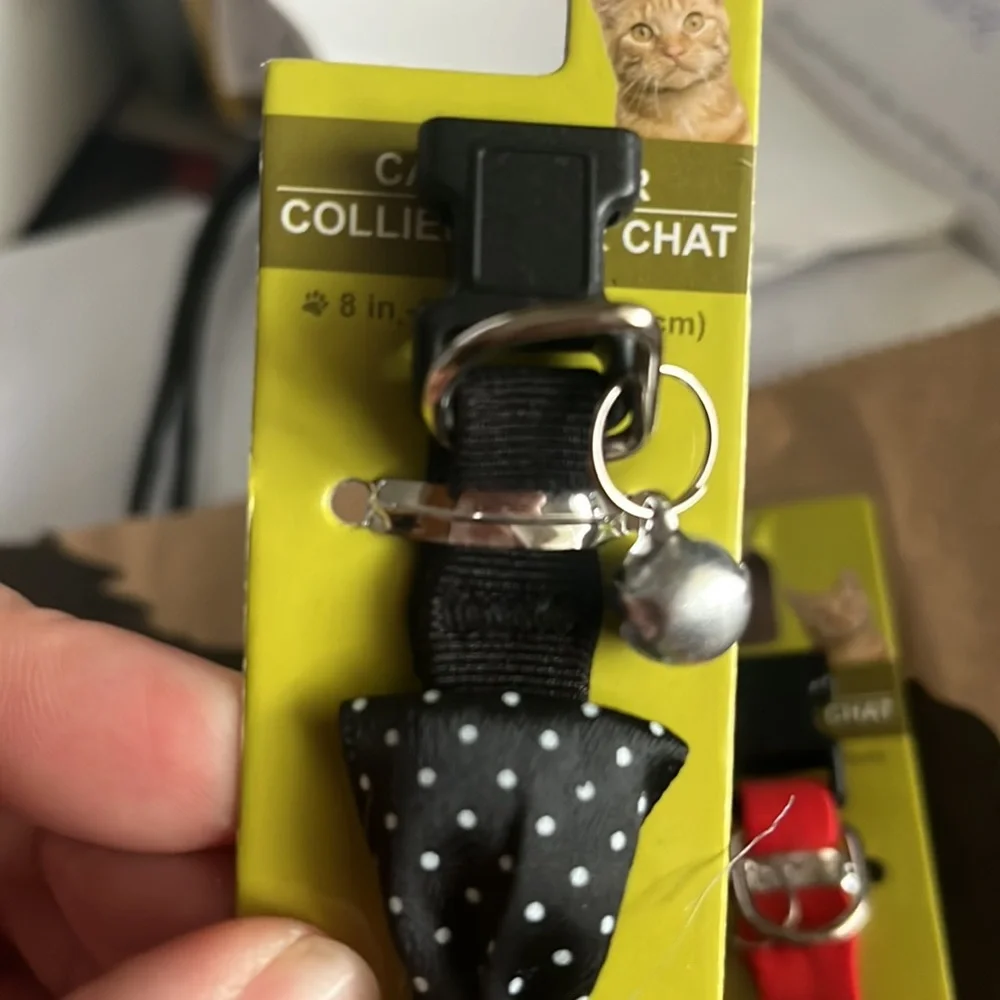 Bow Tie Cat Collar with Charm